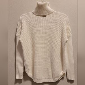 Michael Kors Cream Knit Sweater with Gold Accent